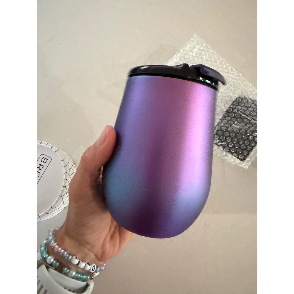 Brumate Uncork'd XL Insulated Wine Tumbler Iridescent Purple Blue with Lid - Picture 5 of 12